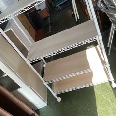 訳あり　スチールラック　ホワイト　中古の画像