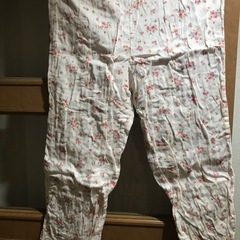 パジャマセット半袖長袖長ズボン　花柄　150サイズの画像