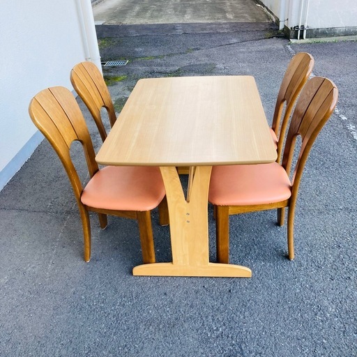 ダイニングセット　ダイニングテーブル　椅子４脚　　浜本工芸