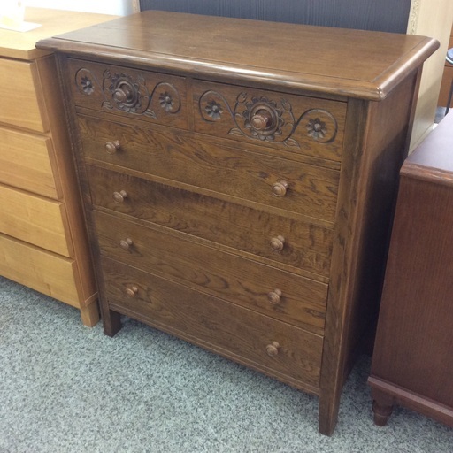 勇峰工芸のローチェスト】3段チェスト 勇峰工芸 花柄チェスト