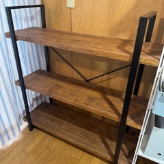 【取引完了】木目オープンシェルフ ３段の画像
