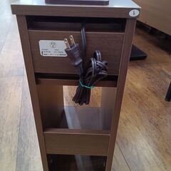 ★リユースのサカイ水戸店★  サイドテーブル ダークブラウン H50.5×D35.5×W20.5 クリーニング済み MT6529の画像