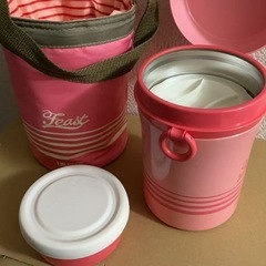 THERMOS 保温弁当箱 ピンク ほぼ未使用の画像