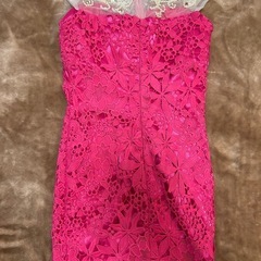 アマンダブラックAMANDA BLACKドレス カラードレス ワンピース キャバドレス ラウンジ クラブ ナイトドレス ブライダルチェリーピンク pink ピンク桃色系花柄植物柄 レディースlady's LADYS女性用、婦人 ウィメンズwomen’sの画像