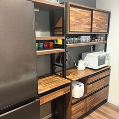 ベルメゾン　日本製 ブルックリンスタイルのキッチンキャビネットの画像