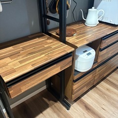 ベルメゾン　日本製 ブルックリンスタイルのキッチンキャビネットの画像