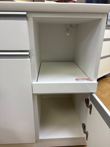 【ジャングル深井店】★レンジ台 ホワイト 収納家具 家具 堺市（中区 堺区 東区 西区 南区 北区）和泉市 河内長野市 富田林市 松原