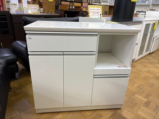 【ジャングル深井店】★レンジ台 ホワイト 収納家具 家具 堺市（中区 堺区 東区 西区 南区 北区）和泉市 河内長野市 富田林市 松原市 狭山市 深井 【FU3002】