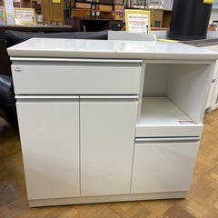 【ジャングル深井店】★レンジ台 ホワイト 収納家具 家具 堺市（...