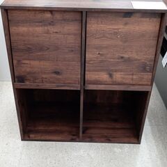 ★リユースのサカイ高崎店★TJ13513  本棚 木目調ブラウン H85.7×D40×W75 クリーニング済み								の画像