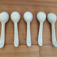 陶器製スプーン5本セットの画像