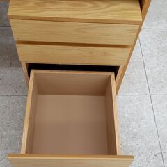 ★リユースのサカイ高崎店★TJ13514 NITORI デスク　サイドテーブルセット ライトブラウン H72×D40×W100 クリーニング済み										 										の画像