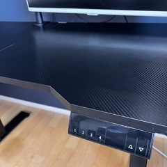 昇降式デスク 電動 ゲーミングデスク昇降式テーブル 幅120cm*奥行き60cm 上下調節72cm~120cm RGBマウスパッド ドリンクホルダー ヘッドホンフック コントローラースタンド 4段階メモリー 障害物検知機能 スタンディングデスク 机 パソコンデスク 天板+脚の画像