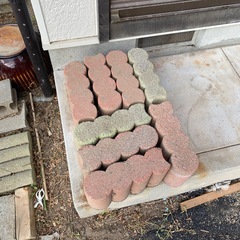 ブロック&植木鉢の画像