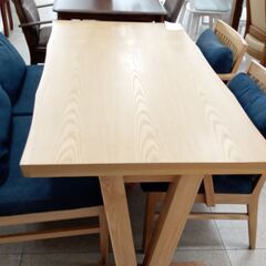 ★リユースのサカイ高崎店★TJ13515 大塚家具 ウィンドウスタイル　ダイニングセット ライトブラウン H65.5×D84×W165 クリーニング済み											 											の画像