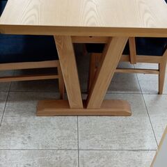 ★リユースのサカイ高崎店★TJ13515 大塚家具 ウィンドウスタイル　ダイニングセット ライトブラウン H65.5×D84×W165 クリーニング済み											 											の画像