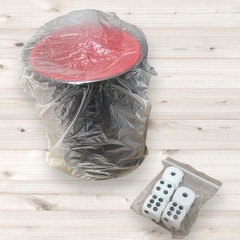 MONOW ダイスカップ ダイス サイコロ (ダイスカップ(黒)＋ダイス5個) ダイススタッキングセットの画像