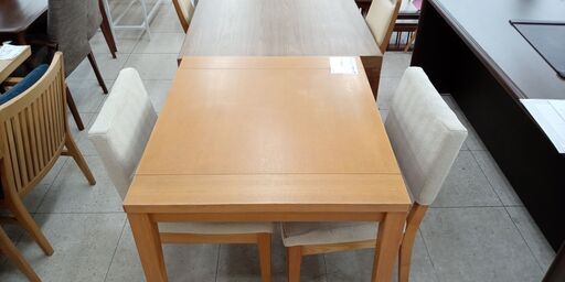 ★リユースのサカイ高崎店★TJ13516  ２人掛けダイニングセット ライトブラウン H72.3×D75×W90 クリーニング済み