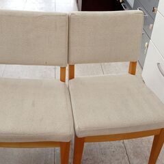 ★リユースのサカイ高崎店★TJ13516  ２人掛けダイニングセット ライトブラウン H72.3×D75×W90 クリーニング済み										 										の画像