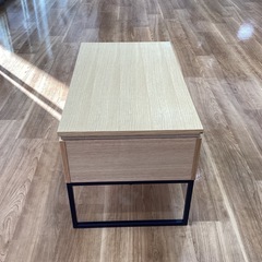 収納付き昇降式テーブル【町田市再生家具】252534の画像