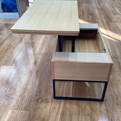 収納付き昇降式テーブル【町田市再生家具】252534の画像