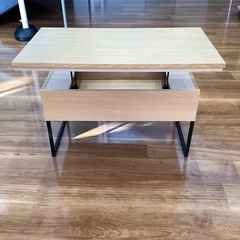 収納付き昇降式テーブル【町田市再生家具】252534の画像