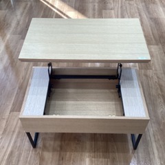 収納付き昇降式テーブル【町田市再生家具】252534の画像