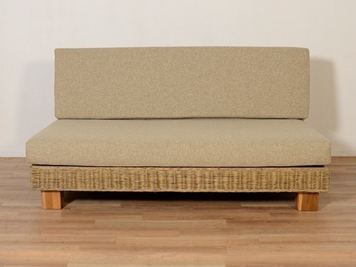 定価143,000円 kaja  ヌーソファ　ラタンソファ　2.3人　