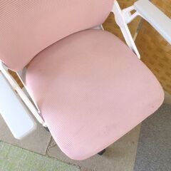 昇降式 オフィスチェア ピンク ハイバック 肘付き キャスター付き　OAチェア  札幌 北20条店の画像