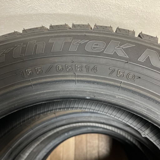 ■中古冬タイヤ■オートバックス North Trek N5 スタッドレスタイヤ　155/65R14　75Q　4本　1シーズン