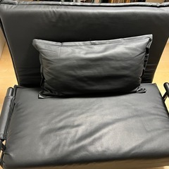 リクライニングソファーベッド(黒)の画像