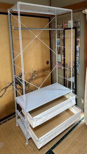 無印良品 スチール ユニット シェルフ 帆布引出し付き