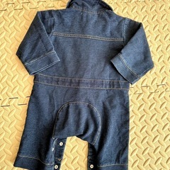 美品☆長袖ロンパース80cm デニムの画像