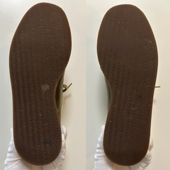 バーバリーBURBERRYレザースニーカー カジュアルシューズ ウォーキングシューズ ジョギングシューズ くつ クツ 紐靴 高級ブランドスニーカー 紳士靴カーキ green グリーン深緑色系 レザーサイズ25.0センチメンズmen’s男性用の画像