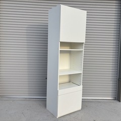 IKEA イケア 食器棚　ホワイト オープンシェルフ 収納ラック mw0863 の画像