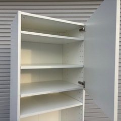 IKEA イケア 食器棚　ホワイト オープンシェルフ 収納ラック mw0863 の画像