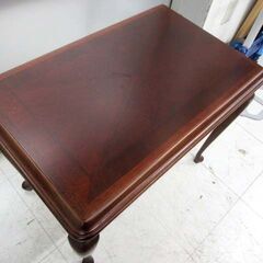 株式会社マルニ サイドテーブル 猫脚 幅62×奥行40×高さ50cm ブラウン系 コーヒーテーブル 飾り台 花台 アンティーク調 家具 苫小牧西店の画像