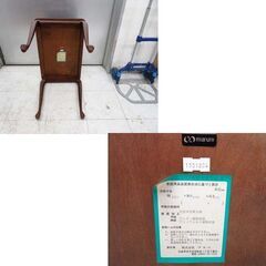 株式会社マルニ サイドテーブル 猫脚 幅62×奥行40×高さ50cm ブラウン系 コーヒーテーブル 飾り台 花台 アンティーク調 家具 苫小牧西店の画像