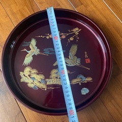 お取引者決まりました❗️漆器お盆　松竹梅　鶴の画像
