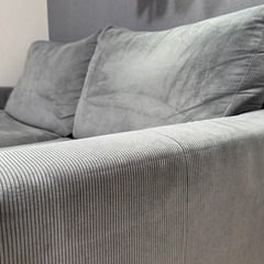 2.5人用布張りワイドソファの画像