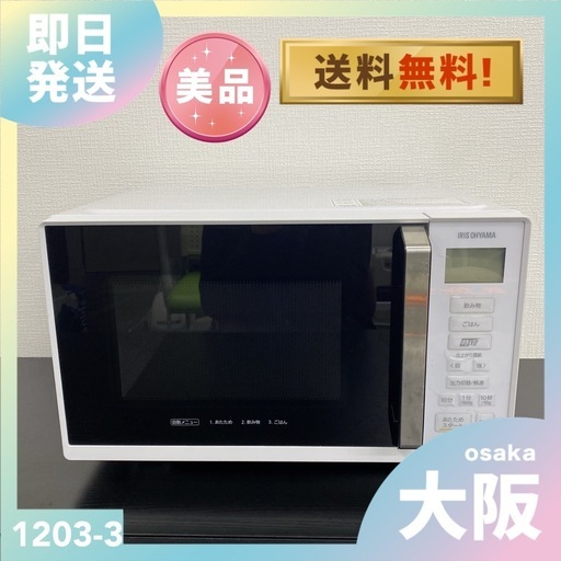 【ご来店限定】＊ アイリスオーヤマ 電子レンジ　2024年製＊1203-3