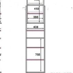 突っ張り本棚（中古）の画像