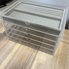 【無印良品】アクリルケース5段＋アクセサリートレイの画像