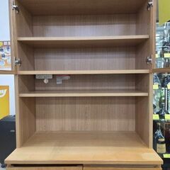 J8707 【リユースのサカイ柏店】 三栄コーポレーション 木製カップボード SE87HO クリーニング済み の画像