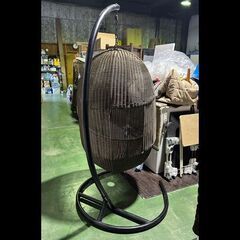 札幌限定配送/お引き取り可◆家具◆ハンギングチェア◆一人掛け◆W100 D100 H197の画像
