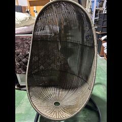 札幌限定配送/お引き取り可◆家具◆ハンギングチェア◆一人掛け◆W100 D100 H197の画像