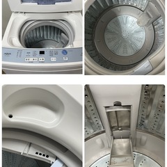 R079 ☀️ AQUA 洗濯機（洗濯6.0㎏) 17年製 AQW-S60F ⭐ 動作確認済 ⭐ クリーニング済の画像