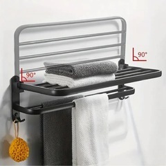 折りたたみ式タオル掛け　の画像
