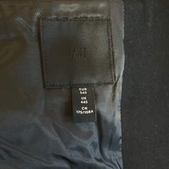 ★美品★H&M チェスターコート 起毛 L〜XL ブラックの画像