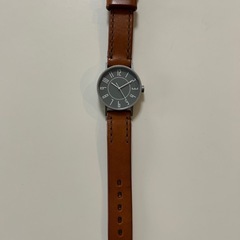 ekiwatch エキウォッチ Takenobu Igarashi 五十嵐 威暢 腕時計 somesソメスサドル レザーベルト グレー×ブラウン 灰色×茶色 37mm　SPQRスポールの画像
